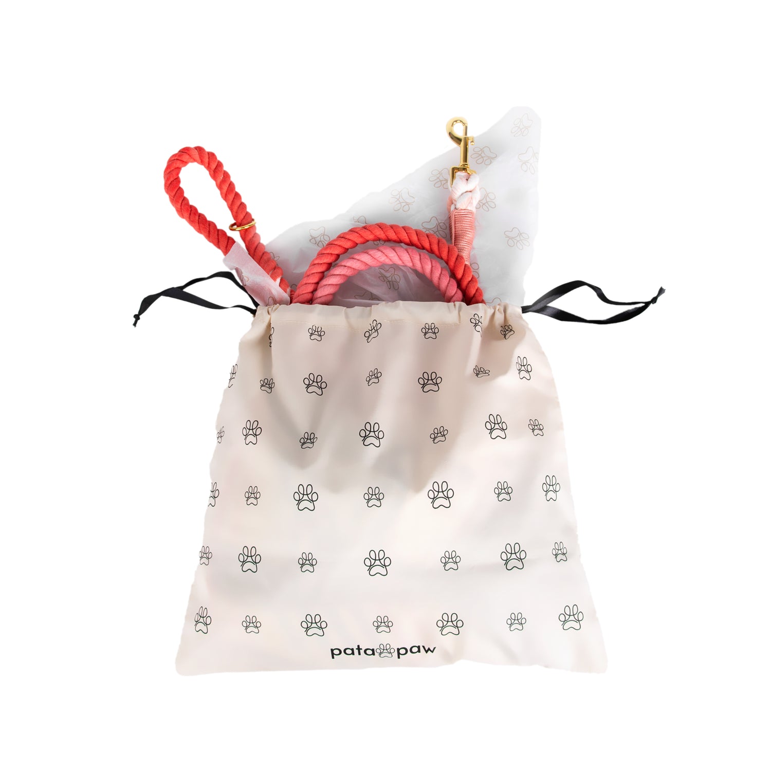 Pata Paw signature dust bag. Convenient to pack and protect your items. Perfect for traveling and storage.