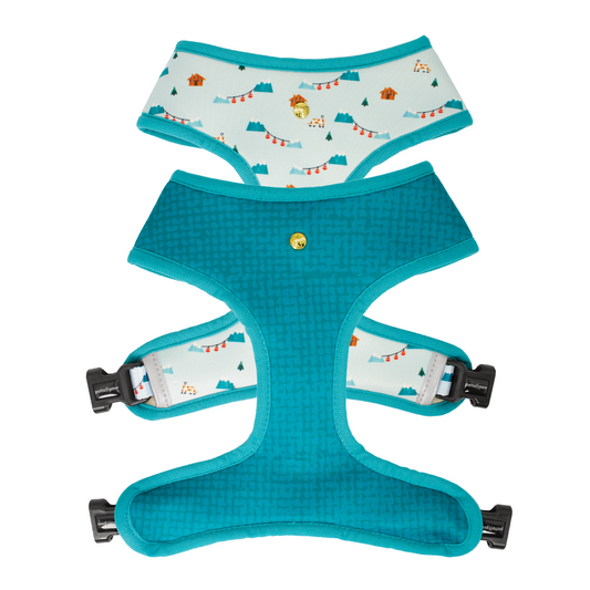Pata Paw Les Alpes reversible harness showing both sides.