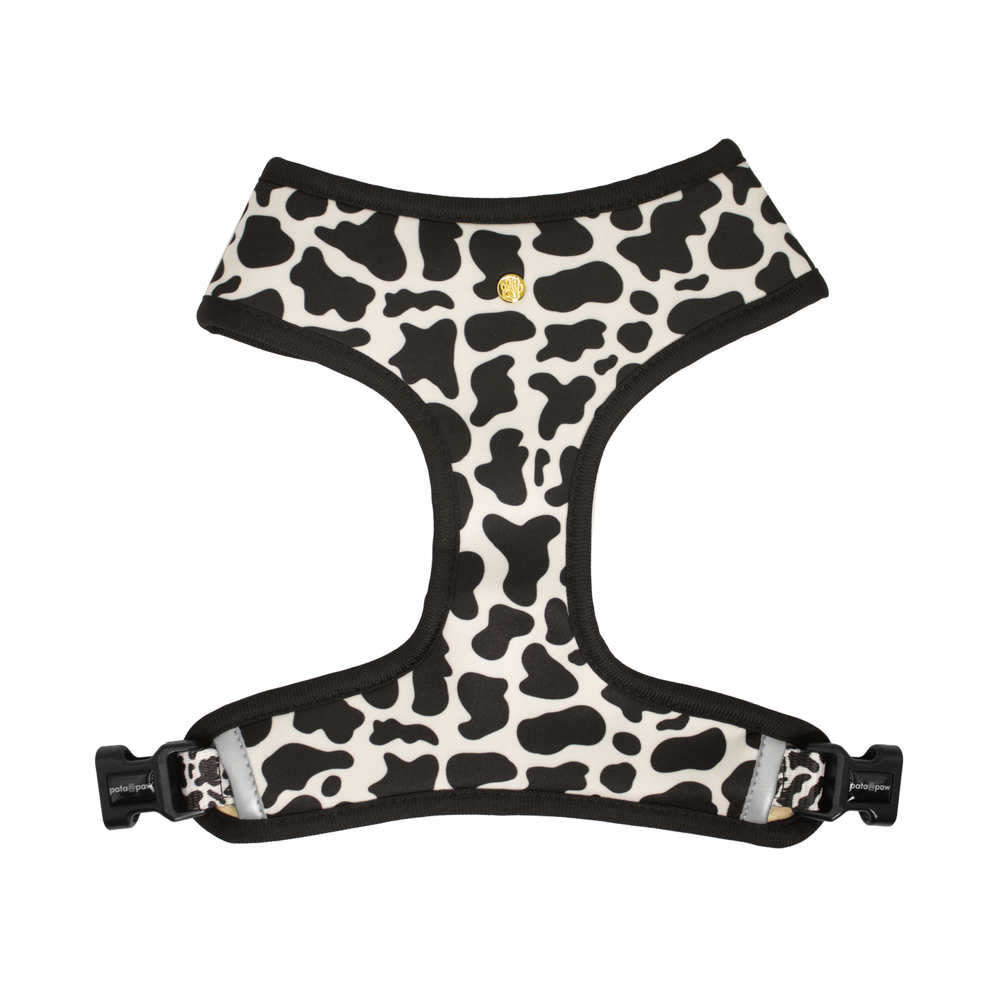 Pata Paw moo reversible harness showing pattern.
