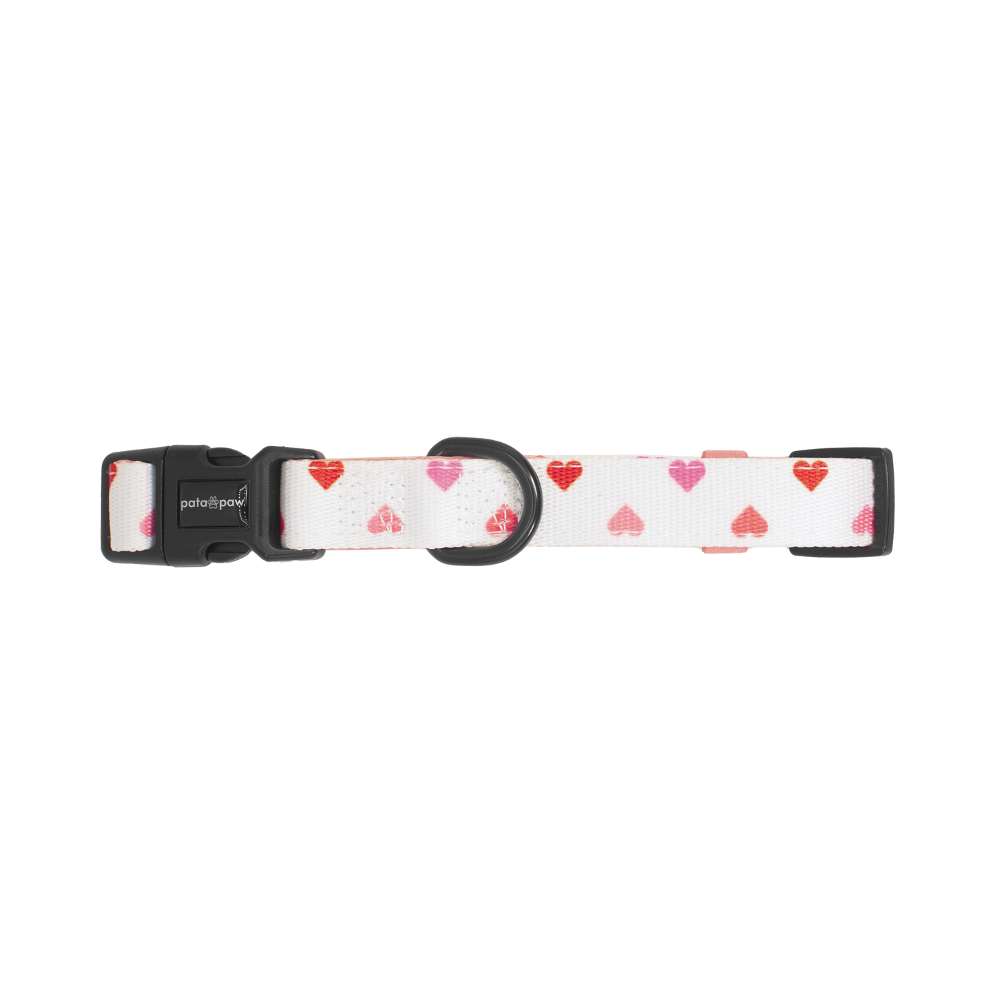 Pata Paw blush hearts collar.
