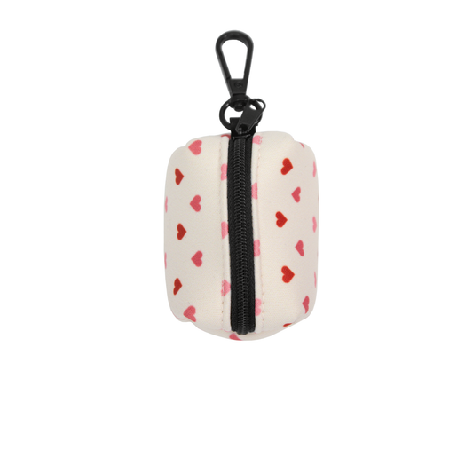 pata paw blush hearts poop bag holder