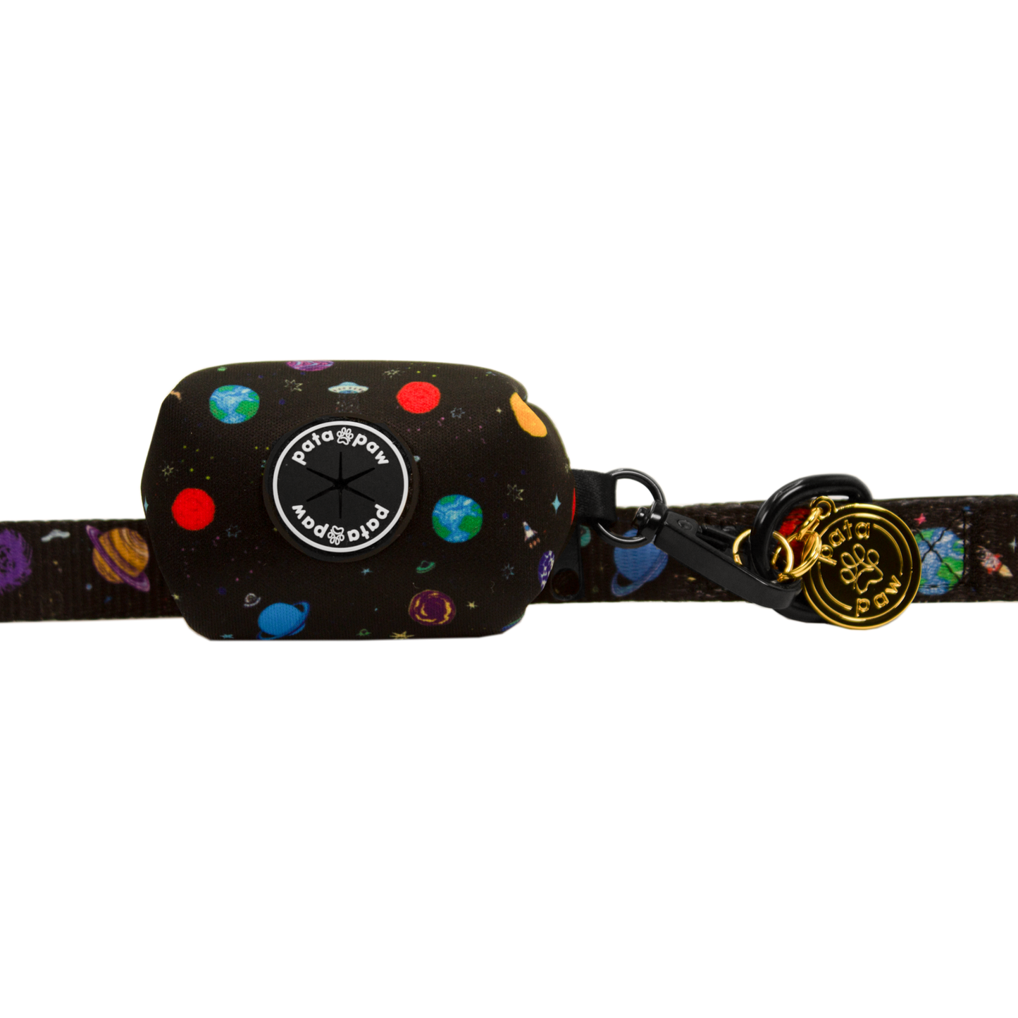 pata paw space explorer leash with poop bag holder