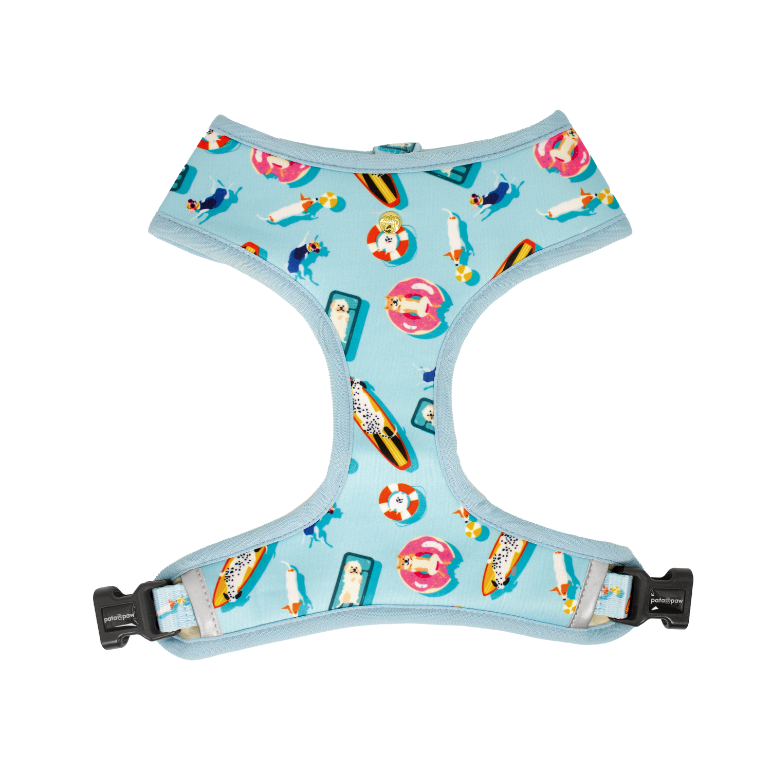 Pata Paw pool pups reversible harness showing its pattern.