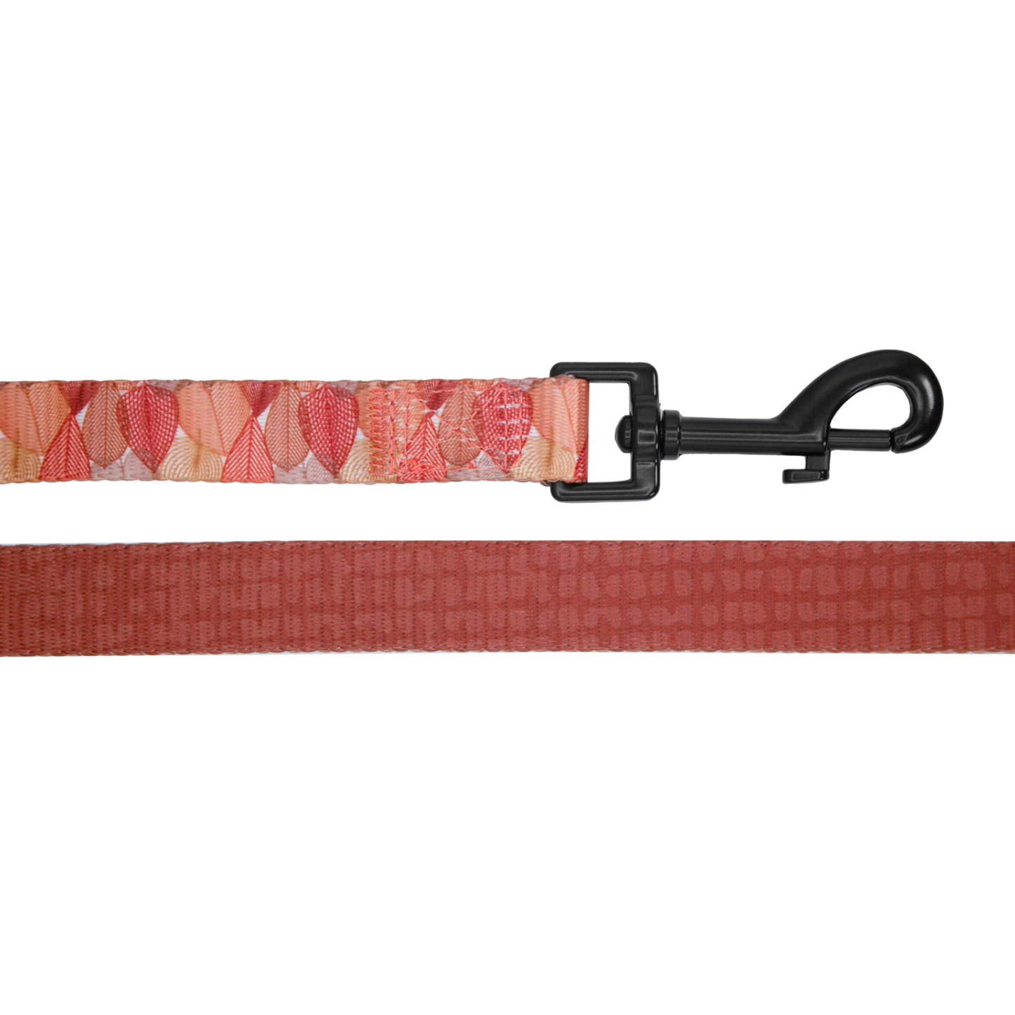 pata paw autumn crunch leash showing buckle and patterns