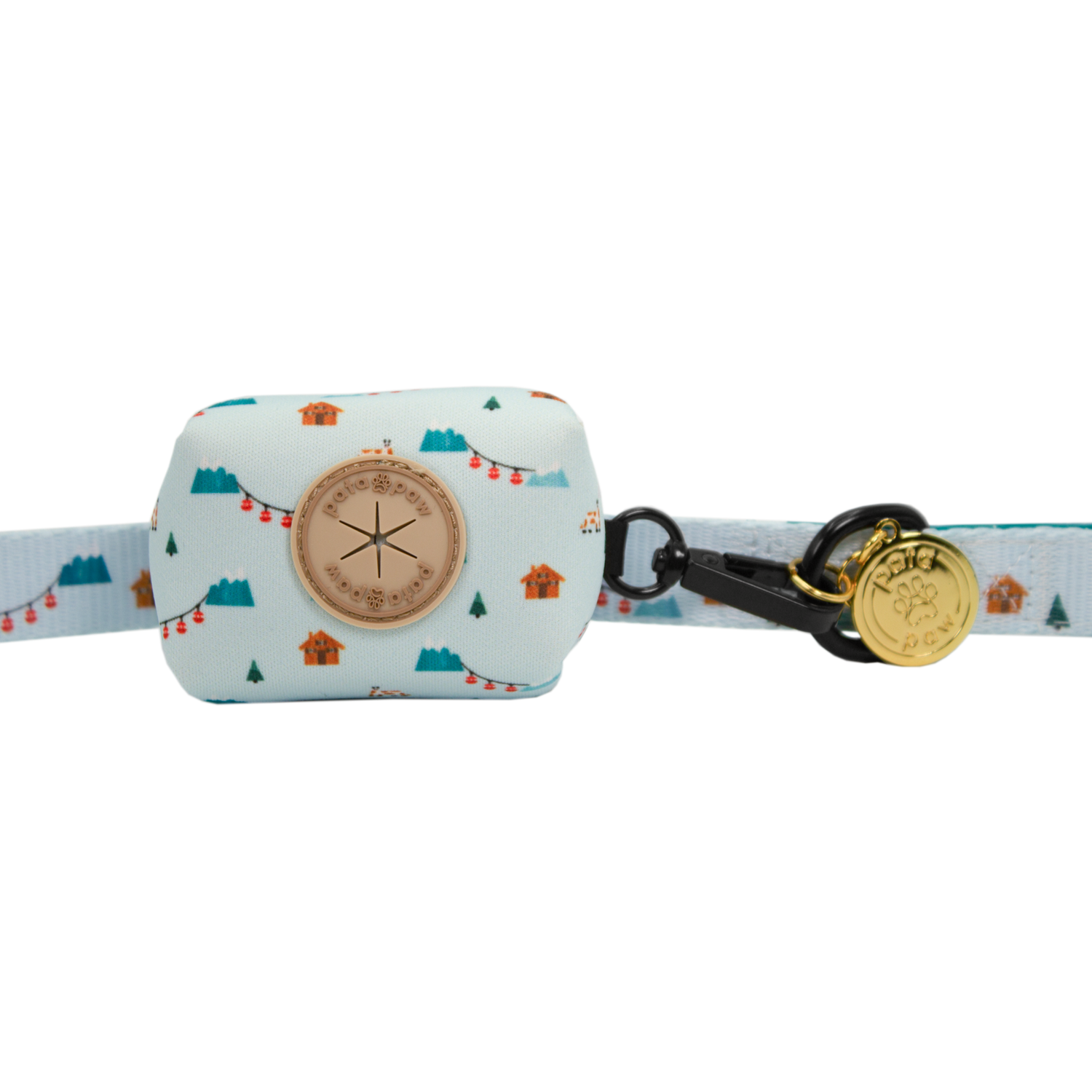 pata paw les alpes leash with poop bag holder